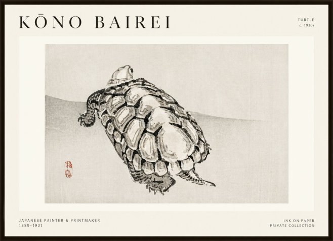 Kōno Bairei Turtle No1 - Plakat