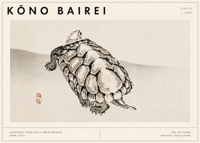 Kōno Bairei Turtle No3 - Plakat