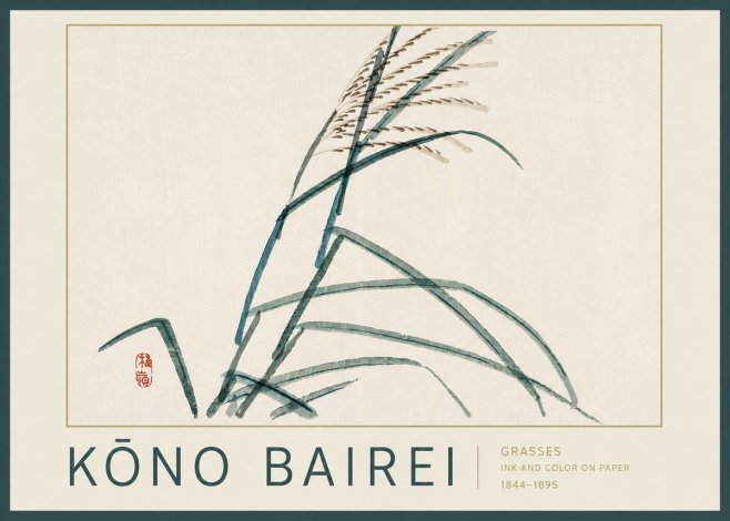 Kōno Bairei Grasses No2 - Plakat