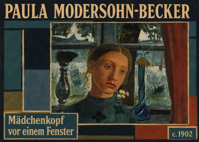 Paula Modersohn-Becker Mädchenkopf Vor Einem Fenster No6 - Plakat