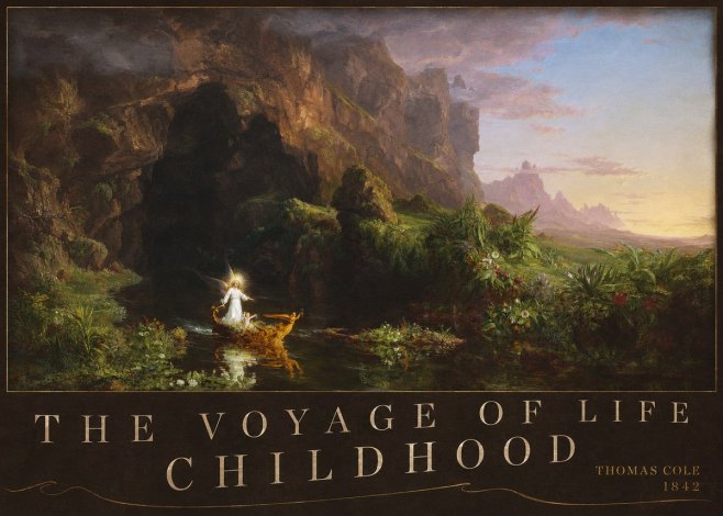 Thomas Cole The Voyage of Life: Childhood I No4 - Plakat