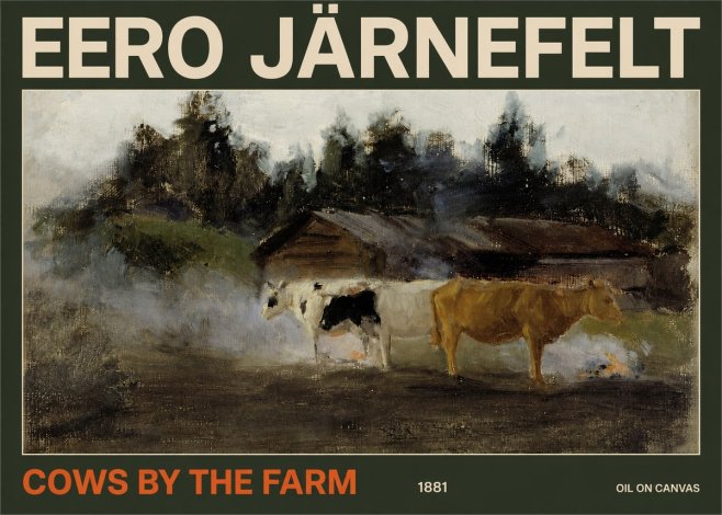 Eero Järnefelt Cows by the Farm · 1881 No2 - Plakat