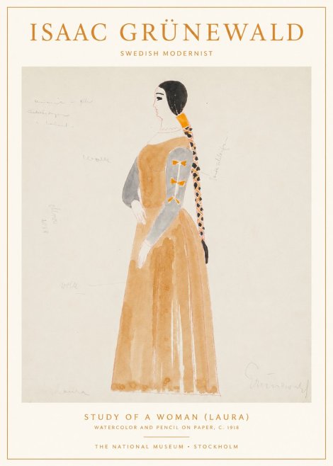 Isaac Grünewald Study of a Woman (Laura) No1 - Plakat