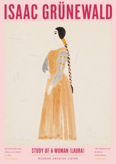Isaac Grünewald Study of a Woman (Laura) No2 - Plakat