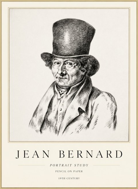 Jean Bernard Portrait Study of a Gentleman No3 - Plakat