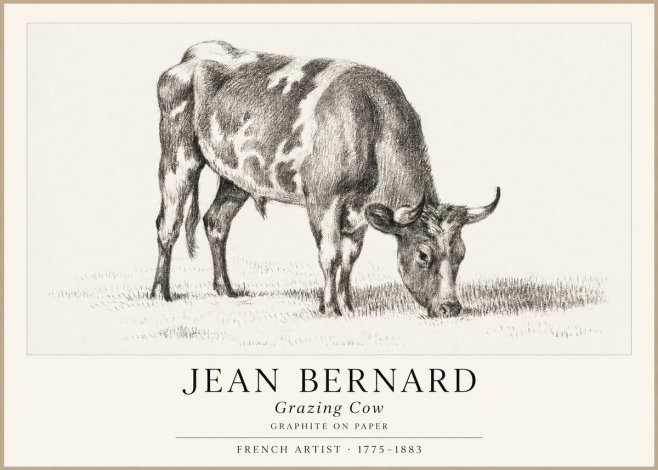 Jean Bernard Grazing Cow I No1 - Plakat