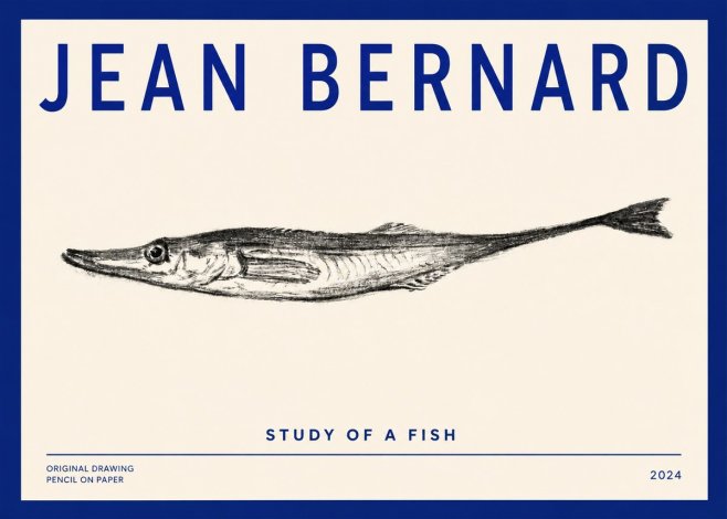 Jean Bernard Study of a Fish I No4 - Plakat