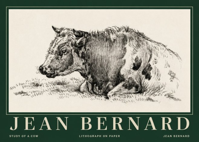 Jean Bernard Resting Cow I No5 - Plakat