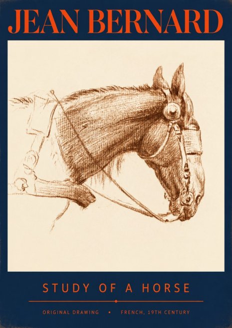 Jean Bernard Equine Study No3 - Plakat