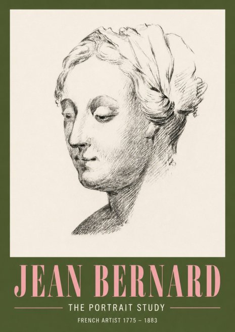 Jean Bernard Study of a Woman No4 - Plakat