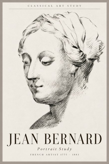 Jean Bernard Study of a Woman No6 - Plakat