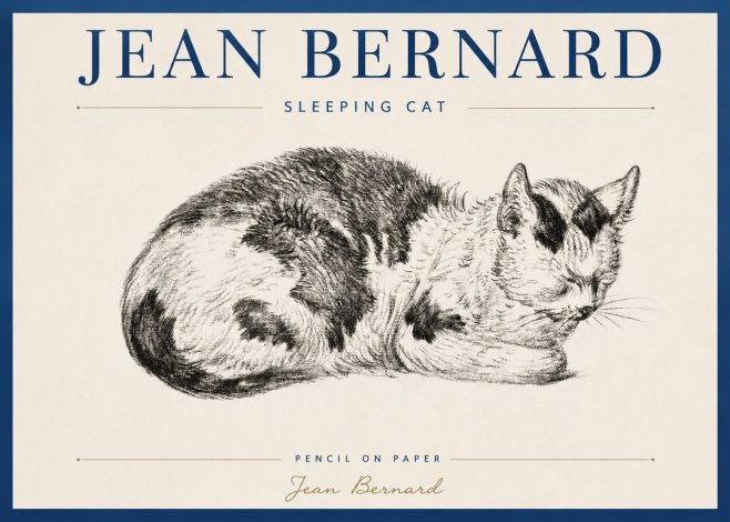 Jean Bernard Sleeping Cat I No3 - Plakat