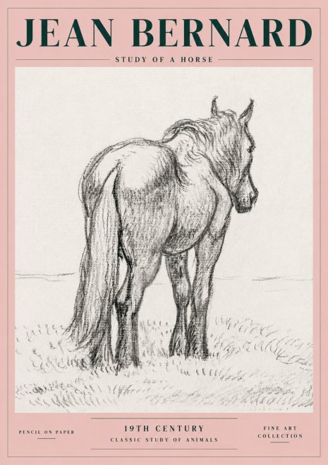 Jean Bernard Study of a Horse II No4 - Plakat