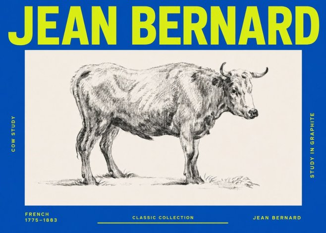 Jean Bernard Cow Study No3 - Plakat