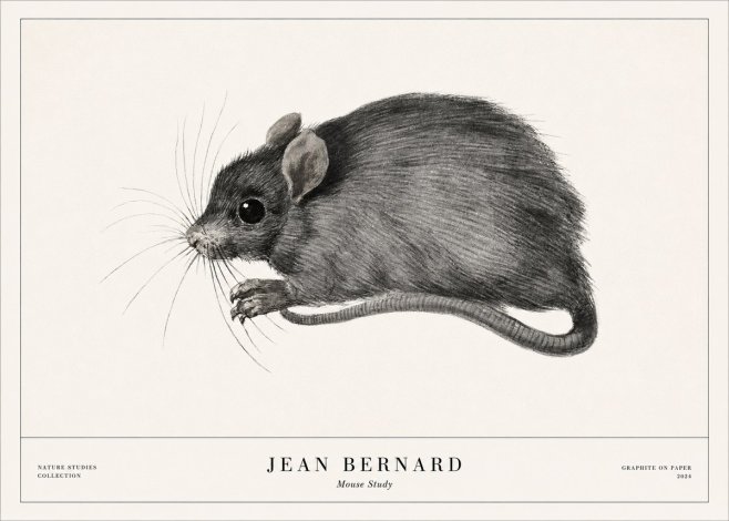 Jean Bernard Mouse Study No1 - Plakat