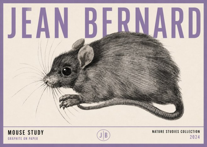 Jean Bernard Mouse Study No3 - Plakat