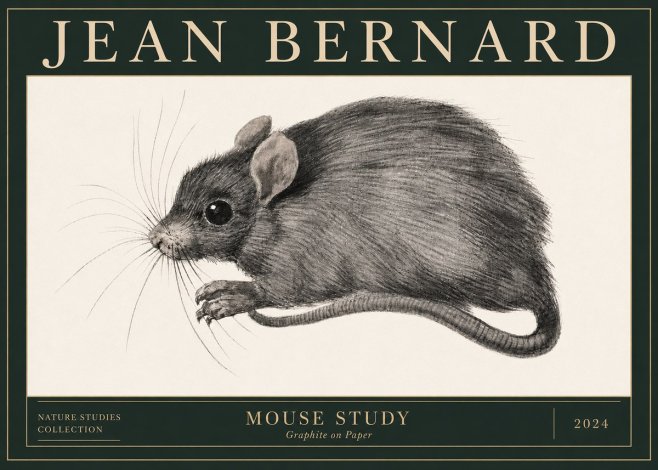 Jean Bernard Mouse Study No4 - Plakat