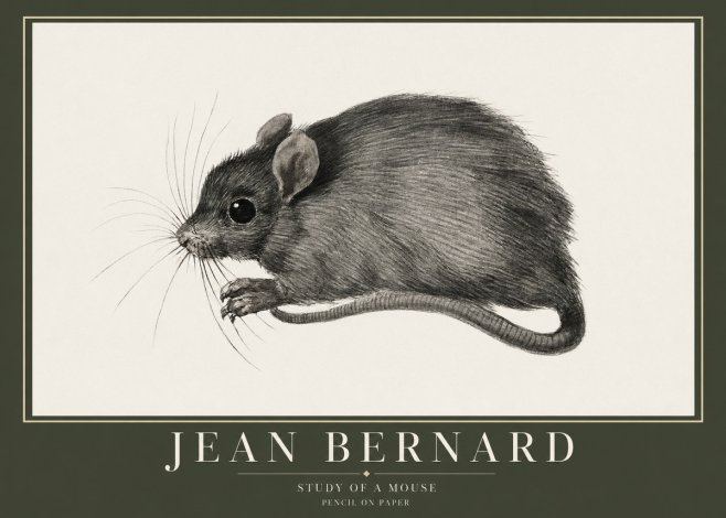 Jean Bernard Mouse Study No5 - Plakat
