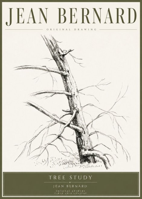 Jean Bernard Tree Study No4 - Plakat