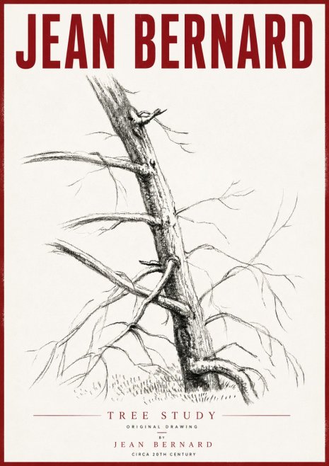 Jean Bernard Tree Study No6 - Plakat