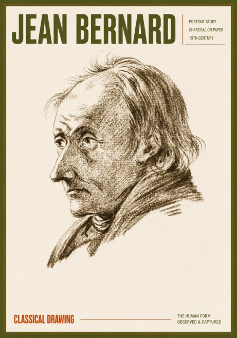 Jean Bernard Portrait of an Elderly Man No6 - Plakat