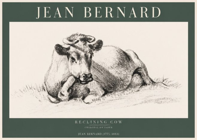 Jean Bernard Reclining Cow I No2 - Plakat