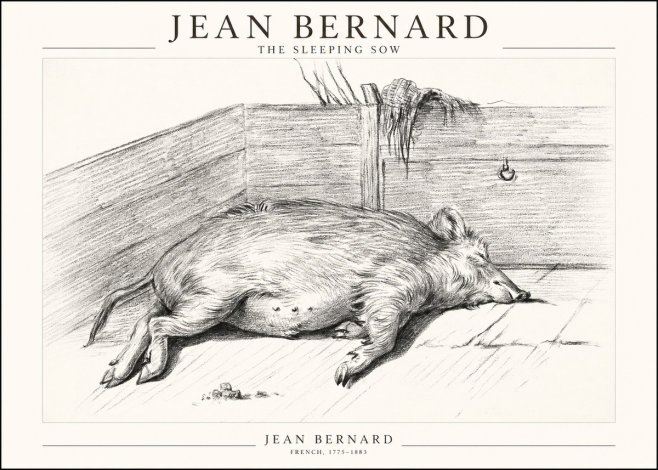 Jean Bernard The Sleeping Sow No1 - Plakat
