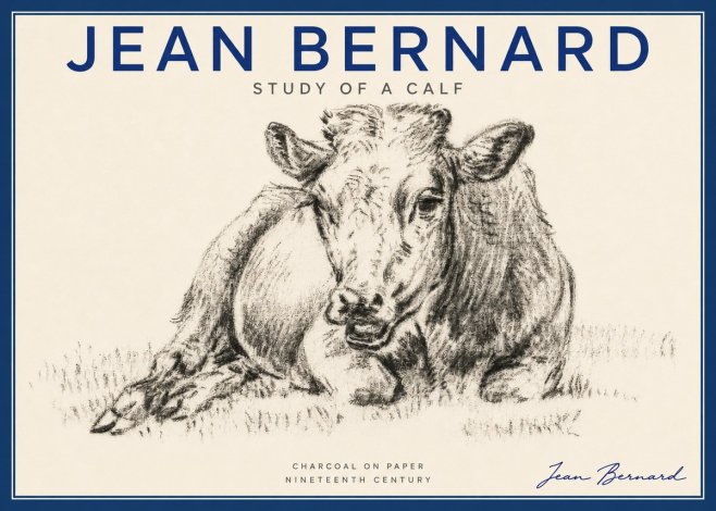 Jean Bernard Resting Calf II No6 - Plakat