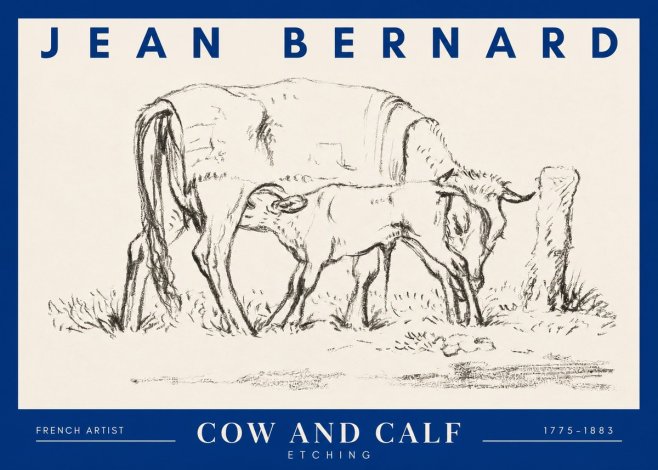 Jean Bernard Cow and Calf I No2 - Plakat