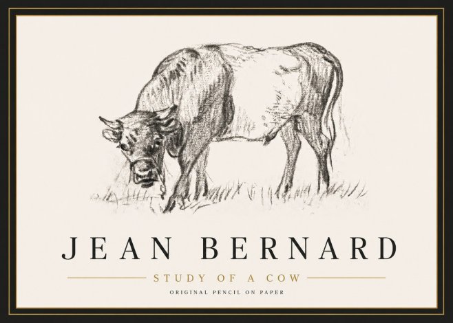 Jean Bernard Study of a Cow II No5 - Plakat