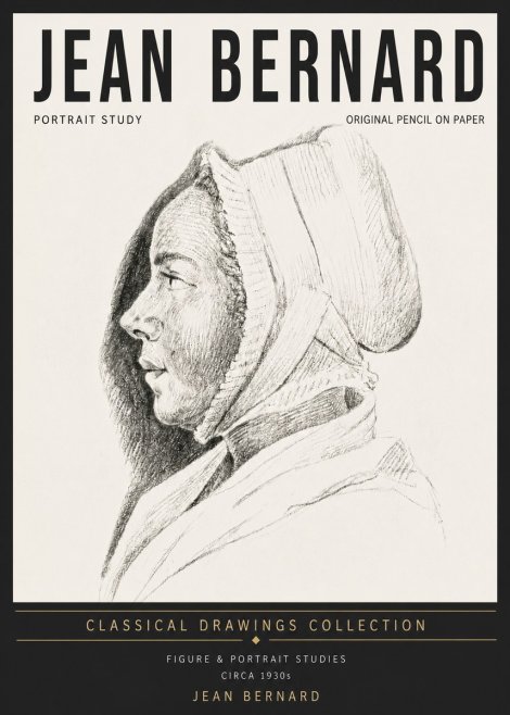 Jean Bernard Portrait Study VI No5 - Plakat