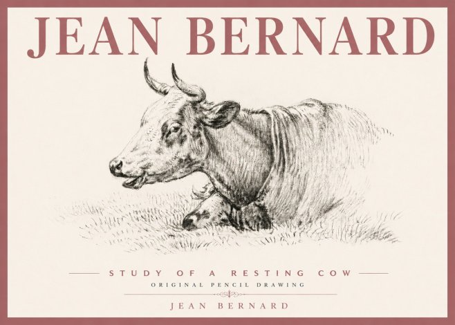Jean Bernard Study of a Resting Cow IV No6 - Plakat