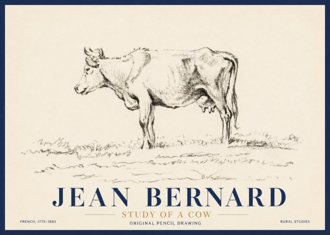 Jean Bernard Study of a Cow III No4 - Plakat