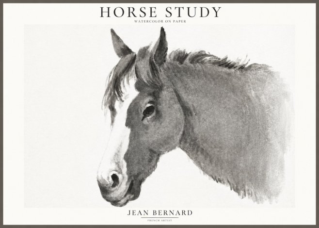 Jean Bernard Horse Study I No1 - Plakat