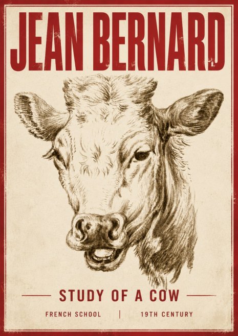 Jean Bernard Study of a Cow IV No5 - Plakat