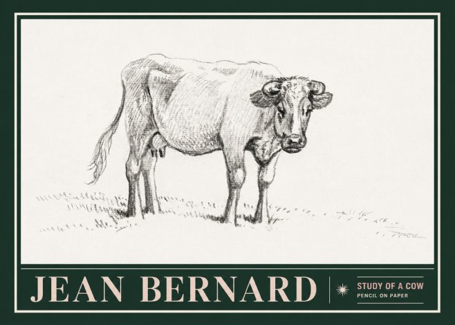 Jean Bernard Study of a Cow V No5 - Plakat