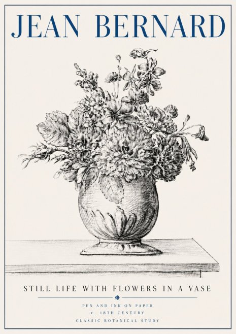 Jean Bernard Floral Composition in a Vase No6 - Plakat