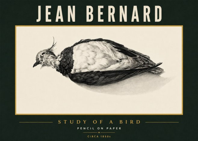 Jean Bernard Study of a Bird II No5 - Plakat