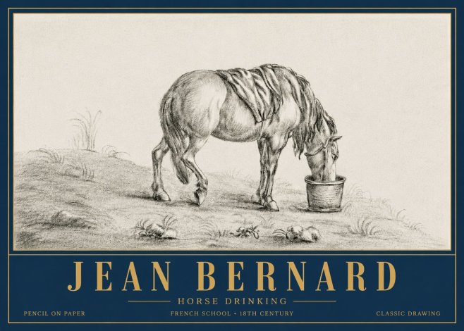 Jean Bernard Horse Drinking No6 - Plakat