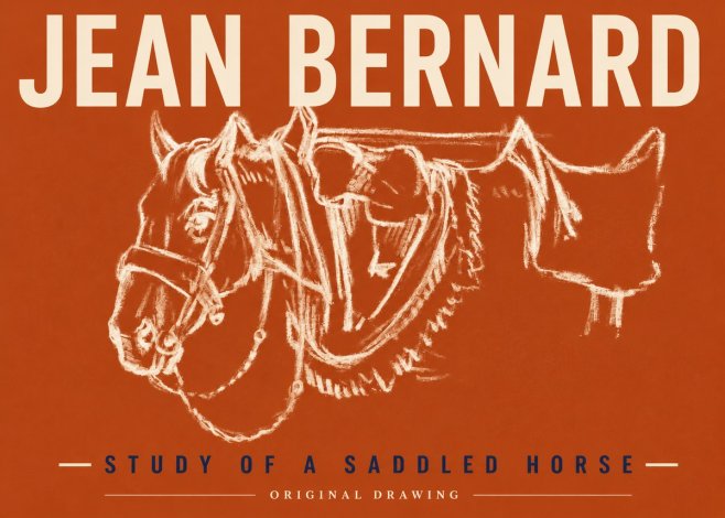 Jean Bernard Study of a Horse VII No5 - Plakat