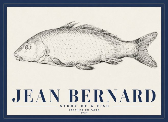 Jean Bernard Study of a Fish III No6 - Plakat