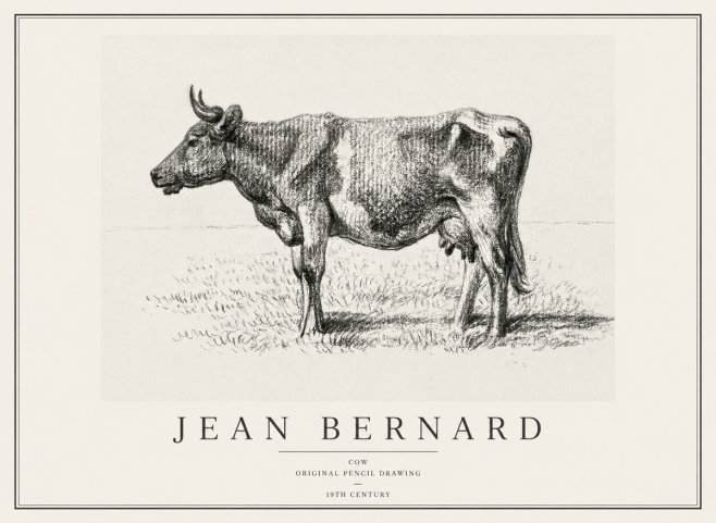 Jean Bernard Cow I No1 - Plakat