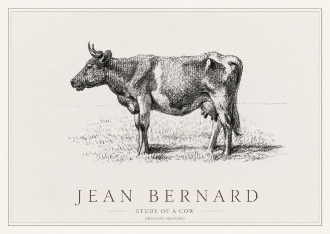 Jean Bernard Cow I No3 - Plakat