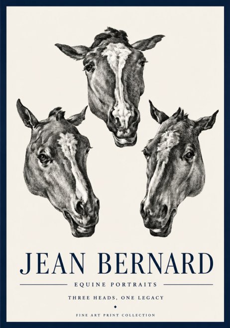 Jean Bernard Three Studies of a Horse No4 - Plakat