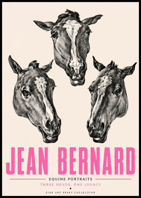 Jean Bernard Three Studies of a Horse No5 - Plakat