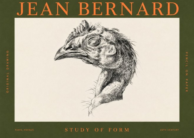 Jean Bernard Study of Form II No2 - Plakat
