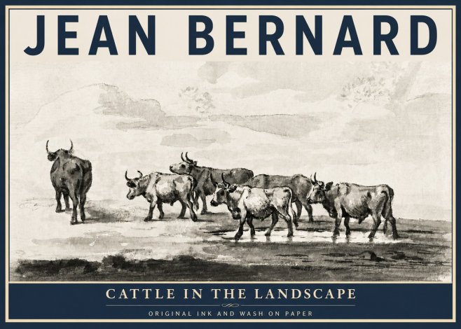 Jean Bernard Cattle in the Landscape No3 - Plakat
