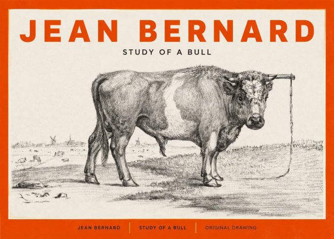 Jean Bernard Study of a Bull III No2 - Plakat