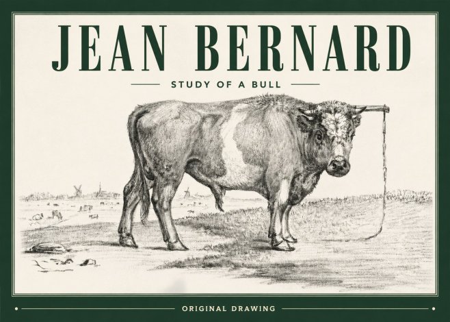 Jean Bernard Study of a Bull III No3 - Plakat