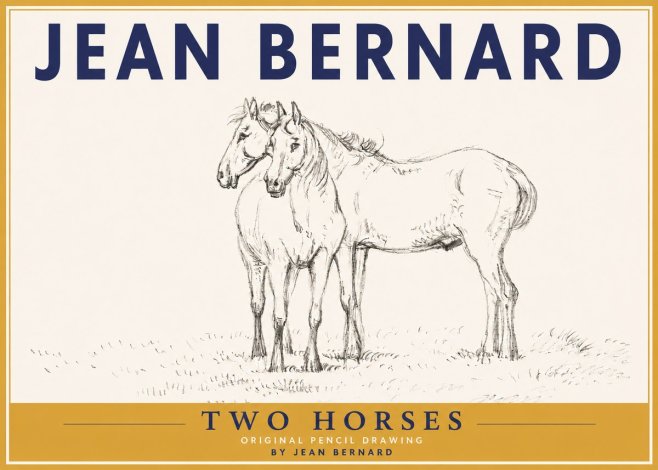 Jean Bernard Two Horses I No4 - Plakat